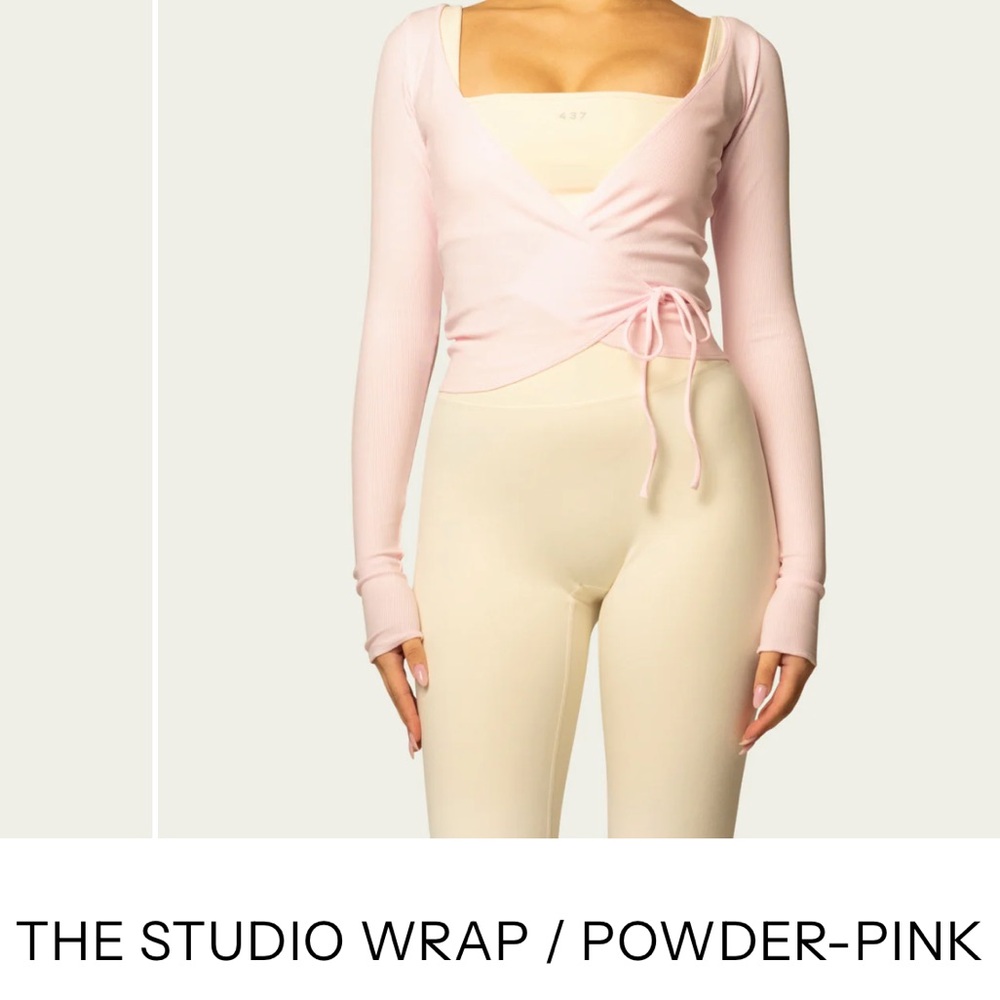 437 - The Wrap Top Powder Pink